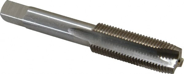 Interstate - 9/16-18 UNF, 3 Flute, Bright Finish, High Speed Steel Spiral Point Tap - Plug Chamfer, Right Hand Thread, 3-19/32" OAL - Exact Tooling