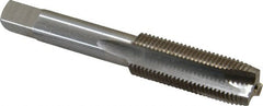 Interstate - 9/16-18 UNF, 3 Flute, Bright Finish, High Speed Steel Spiral Point Tap - Plug Chamfer, Right Hand Thread, 3-19/32" OAL - Exact Tooling