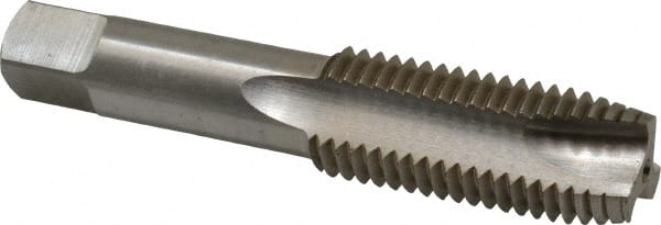 Interstate - 1-8 UNC, 3 Flute, Bright Finish, High Speed Steel Spiral Point Tap - Plug Chamfer, Right Hand Thread, 5-1/8" OAL - Exact Tooling