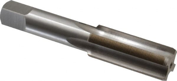 Interstate - 13/16-32 UNS 4 Flute Bright Finish High Speed Steel Straight Flute Standard Hand Tap - Bottoming, Right Hand Thread, H3 Limit, Oversize - Exact Tooling