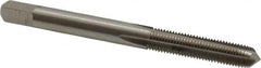 Interstate - #12-36 UNS 4 Flute Bright Finish High Speed Steel Straight Flute Standard Hand Tap - Plug, Right Hand Thread, 2-1/2" OAL, H3 Limit, Oversize - Exact Tooling