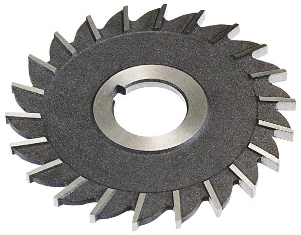 Keo - 4" Diam x 1" Width of Cut, 24 Teeth, High Speed Steel Side Milling Cutter - Straight Teeth, Uncoated - Exact Tooling