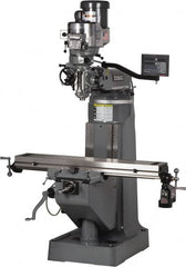 Bridgeport - 9" Table Width x 49" Table Length, Variable Speed Pulley Control, 3 Phase Knee Milling Machine - R8 Spindle Taper, 2 hp - Exact Tooling