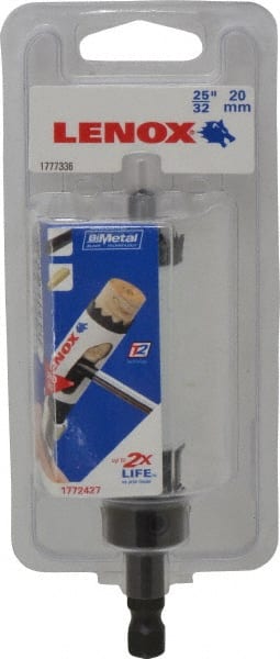 Lenox - 25/32" Diam, 1-9/16" Cutting Depth, Hole Saw - Bi-Metal Saw, Toothed Edge - Exact Tooling