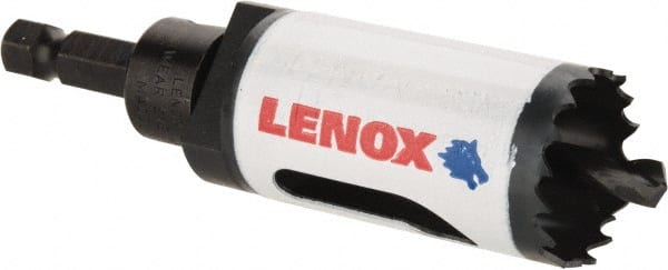 Lenox - 1-1/8" Diam, 1-9/16" Cutting Depth, Hole Saw - Bi-Metal Saw, Toothed Edge - Exact Tooling