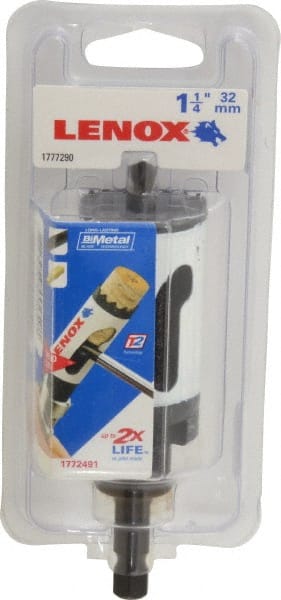 Lenox - 1-1/4" Diam, 1-9/16" Cutting Depth, Hole Saw - Bi-Metal Saw, Toothed Edge - Exact Tooling