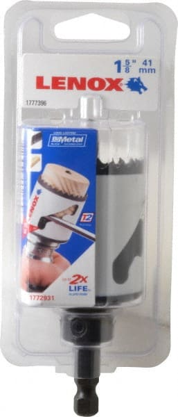 Lenox - 1-5/8" Diam, 1-9/16" Cutting Depth, Hole Saw - Bi-Metal Saw, Toothed Edge - Exact Tooling