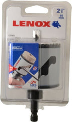 Lenox - 2-3/8" Diam, 1-9/16" Cutting Depth, Hole Saw - Bi-Metal Saw, Toothed Edge - Exact Tooling