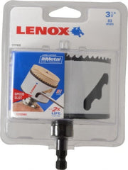 Lenox - 3-1/4" Diam, 1-9/16" Cutting Depth, Hole Saw - Bi-Metal Saw, Toothed Edge - Exact Tooling