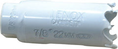 Lenox - 7/8" Diam, 1-1/2" Cutting Depth, Hole Saw - Carbide-Tipped Saw, Toothed Edge - Exact Tooling