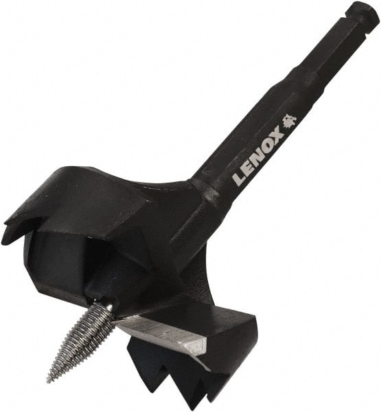 Lenox - 3-5/8", 7/16" Hex Shank, Bright Finish, Steel Self Feed Drill Bit - Exact Tooling