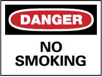 NMC - "Danger - No Smoking", 10" Long x 14" Wide, Fiberglass Safety Sign - Rectangle, 0.095" Thick, Use for Accident Prevention - Exact Tooling