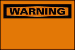 NMC - "WARNING", 10" Long x 14" Wide, Pressure-Sensitive Vinyl Safety Sign - Rectangle, 0.004" Thick, Use for Accident Prevention - Exact Tooling