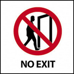 NMC - No Exit, Plastic Exit Sign - 7" Wide x 7" High - Exact Tooling