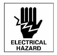 NMC - "Electrical Hazard", 7" Long x 7" Wide, Rigid Plastic Safety Sign - Square, 0.05" Thick, Use for Accident Prevention - Exact Tooling