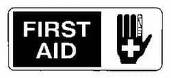 NMC - "First Aid", 7" Long x 17" Wide, Rigid Plastic Safety Sign - Rectangle, 0.05" Thick, Use for First Aid - Exact Tooling