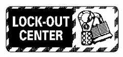NMC - "Lock-Out Center", 7" Long x 17" Wide, Rigid Plastic Safety Sign - Rectangle, 0.05" Thick, Use for Accident Prevention - Exact Tooling