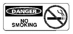 NMC - "Danger - No Smoking", 7" Long x 17" Wide, Rigid Plastic Safety Sign - Rectangle, 0.05" Thick, Use for Accident Prevention - Exact Tooling