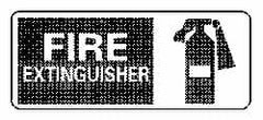 NMC - Fire Extinguisher, Plastic Fire Sign - 17" Wide x 7" High - Exact Tooling