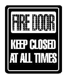 NMC - Fire Door - Keep Closed at All Times, Acrylic Fire and Exit Sign - 8" Wide x 10" High - Exact Tooling