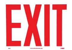 NMC - Exit, Plastic Exit Sign - 10" Wide x 7" High - Exact Tooling