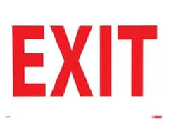 NMC - Exit, Plastic Exit Sign - 14" Wide x 10" High - Exact Tooling