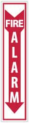 NMC - Fire Alarm, Plastic Fire Sign - 4" Wide x 18" High - Exact Tooling