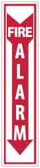NMC - Fire Alarm, Plastic Fire Sign - 4" Wide x 18" High - Exact Tooling