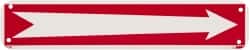 NMC - Right Arrow (Graphic), Rigid Plastic Fire and Exit Sign - 10" Wide x 2" High, Glow-in-the-Dark - Exact Tooling