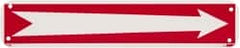 NMC - Right Arrow (Graphic), Rigid Plastic Fire and Exit Sign - 10" Wide x 2" High, Glow-in-the-Dark - Exact Tooling