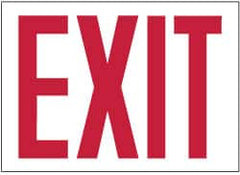 NMC - Exit, Pressure Sensitive Vinyl Exit Sign - 10" Wide x 7" High, Glow-in-the-Dark - Exact Tooling