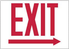 NMC - Exit, Pressure Sensitive Vinyl Exit Sign - 10" Wide x 10" High, Glow-in-the-Dark - Exact Tooling