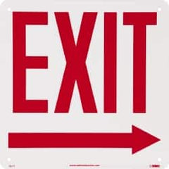 NMC - Exit, Rigid Plastic Exit Sign - 10" Wide x 10" High, Glow-in-the-Dark - Exact Tooling