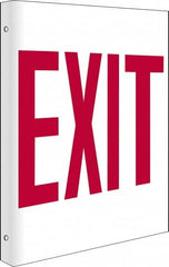NMC - Exit, Rigid Plastic Exit Sign - 8" Wide x 10" High - Exact Tooling