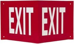 NMC - Exit, Acrylic Exit Sign - 14-1/2" Wide x 8" High - Exact Tooling
