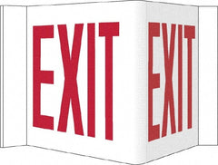 NMC - Exit, Acrylic Exit Sign - 14-1/2" Wide x 8" High - Exact Tooling