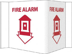 NMC - Fire Alarm, Acrylic Fire Sign - 14-1/2" Wide x 8" High - Exact Tooling