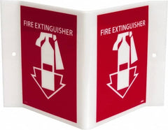 NMC - Fire Extinguisher, Acrylic Fire Sign - 8-3/4" Wide x 5-3/4" High - Exact Tooling