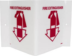 NMC - Fire Extinguisher, Acrylic Fire Sign - 8-3/4" Wide x 5-3/4" High - Exact Tooling