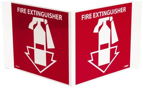 NMC - Fire Extinguisher, Acrylic Fire Sign - 14-1/2" Wide x 8" High - Exact Tooling