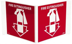 NMC - Fire Extinguisher, Acrylic Fire Sign - 14-1/2" Wide x 8" High - Exact Tooling