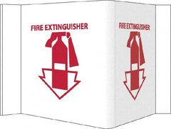 NMC - Fire Extinguisher, Acrylic Fire Sign - 14-1/2" Wide x 8" High - Exact Tooling