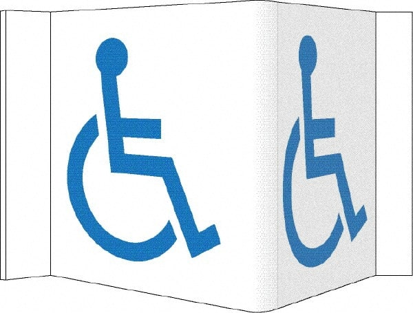 NMC - 5-3/4" Long x 8-3/4" Wide, Rigid Plastic Safety Sign - Rectangle, 0.125" Thick, Use for Restroom, Janitorial & Housekeeping - Exact Tooling