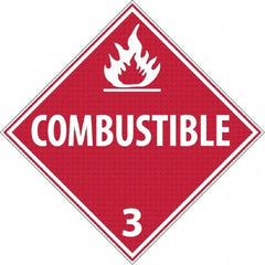 NMC - 10-3/4" Wide x 10-3/4" High, Rigid Plastic Placard - White on Red, UV Resistant, Chemical Resistant, Graffiti Proof - Exact Tooling