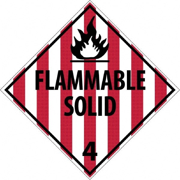 NMC - 10-3/4" Wide x 10-3/4" High, Rigid Plastic Placard - Red & Black on White, UV Resistant, Chemical Resistant, Graffiti Proof - Exact Tooling