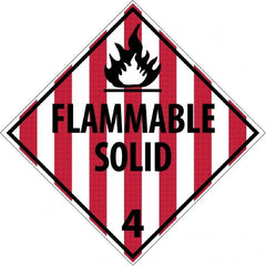 NMC - 10-3/4" Wide x 10-3/4" High, Rigid Plastic Placard - Red & Black on White, UV Resistant, Chemical Resistant, Graffiti Proof - Exact Tooling