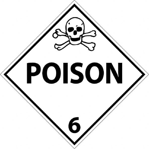 NMC - 10-3/4" Wide x 10-3/4" High, Rigid Plastic Placard - Black on White, UV Resistant, Chemical Resistant, Graffiti Proof - Exact Tooling