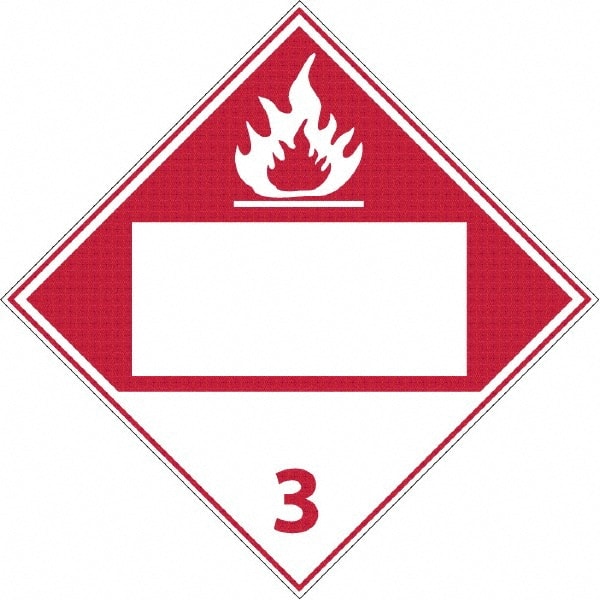 NMC - 10-3/4" Wide x 10-3/4" High, Rigid Plastic Placard - White on Red, UV Resistant, Chemical Resistant, Graffiti Proof - Exact Tooling