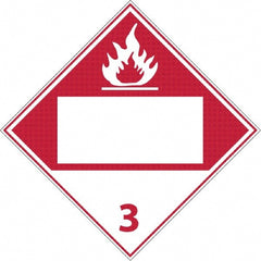 NMC - 10-3/4" Wide x 10-3/4" High, Rigid Plastic Placard - White on Red, UV Resistant, Chemical Resistant, Graffiti Proof - Exact Tooling