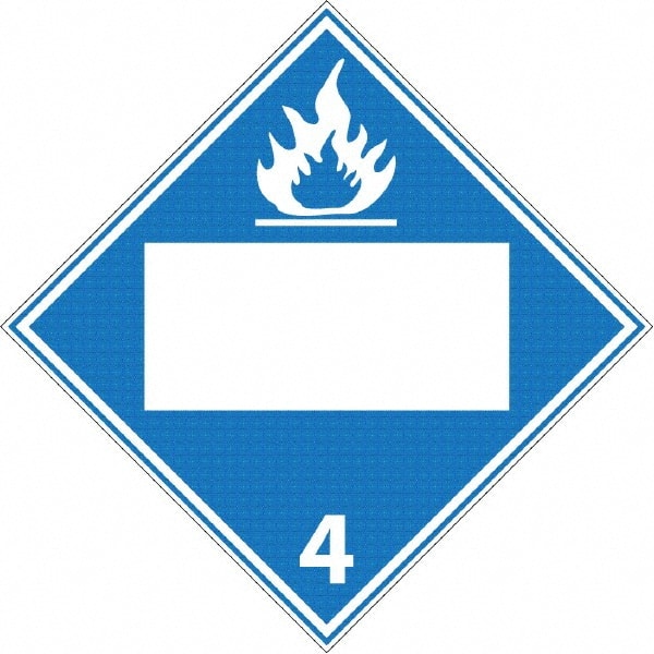 NMC - 10-3/4" Wide x 10-3/4" High, Rigid Plastic Placard - White on Blue, UV Resistant, Chemical Resistant, Graffiti Proof - Exact Tooling